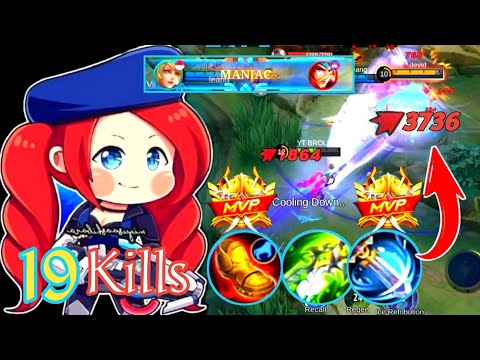 19 Kills + Maniac No Dead !! Layla Best Build & Emblem Critical Damage ~ Mobile Legends