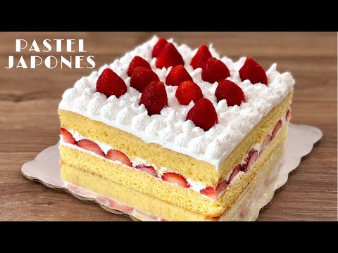 PASTEL SUAVE DE FRESAS ESTILO JAPONÉS | BIZCOCHO GENOVÉS | POSTRES CON IXCHEL