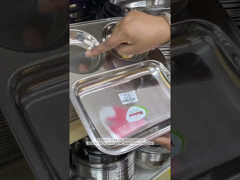 Stainless Steel Partition Plate 3 in 1 Set of 4 / Thali Plate / Snacks Plate