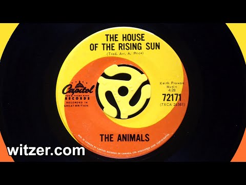 HOUSE OF THE RISING SUN - ANIMALS (1964) on Capitol Records (Canada) 45 RPM - Eric Burdon Hilton