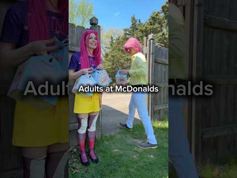 Adults at McDonalds (Kpop Demon Hunters Cosplay)