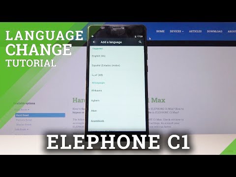 ELEPHONE C1 Change Language