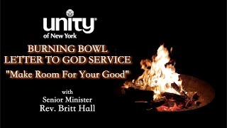 “Make Room For Your Good” Senior Minister Rev Britt Hall