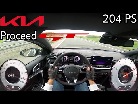 2022 Kia Proceed GT Facelift 1.6 T-GDi (204 PS) POV Testdrive Autobahn Beschleunigung & Topspeed
