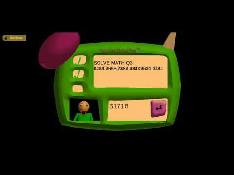 The answer in 3rd question in baldi | "NOT CLICKBAIT"