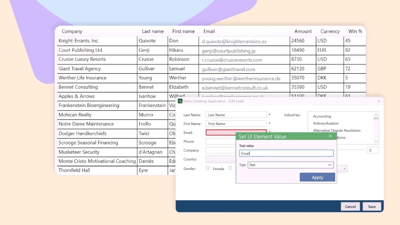 DESKTOP UI AUTOMATION - Lesson 3: Automating new contact creation