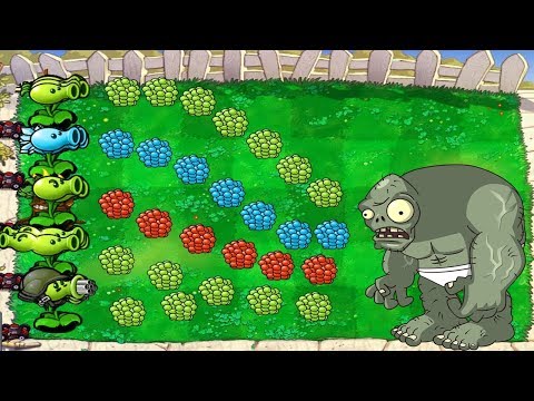 Plants vs Zombies Hack - All Peashooter vs Giga-gargantuar