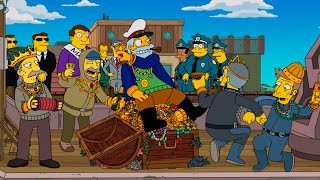 O PREFEITO DA CIDADE PEGOU O TESOURO DO CAPITÃO | OS SIMPSONS