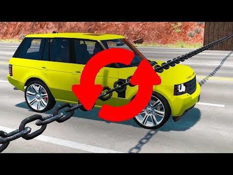 Cars vs Chain #2 BUT REVERSED – BeamNG Drive