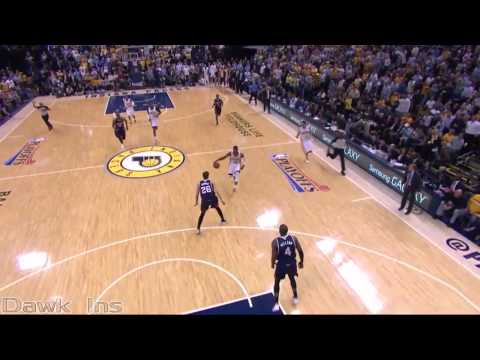 Paul George Full Highlights 2014 Playoffs R1G2 vs Hawks   27 Pts, 10 Rebs, 6 Assists, 4 Stls