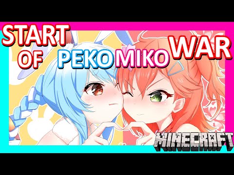 OtakMori Translations - VTubers - 【Hololive】Miko: Start Of PekoMiko War!?!?【Minecraft】【Eng Sub】
