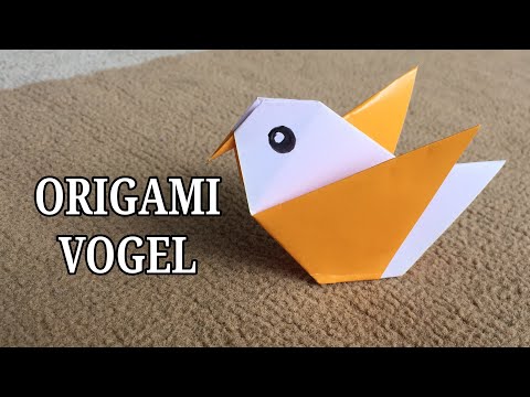 Origami Vogel Einfach - Vogel Papier - Origami Falten - Origami Bird - Basteln mit Papier