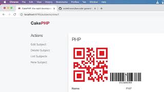 CakePHP 4 - Barcode Generator. Easiest Way to Generate QR Code and Barcode.(48)