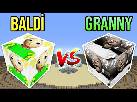 KORKUNÇ ÖĞRETMEN BALDİ VS KORKUNÇ BÜYÜKANNE ŞANS BLOKLARI - Minecraft