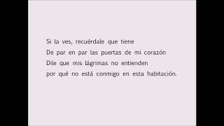 Dile que la quiero letra/lyrics by David Civera