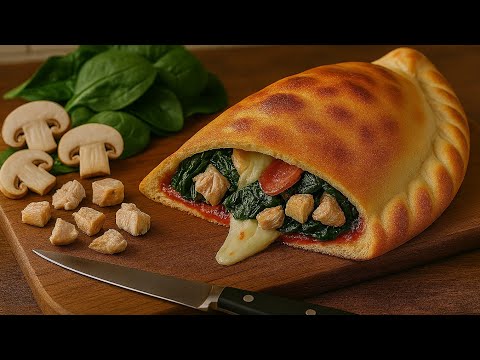 The Tastiest Calzone Pizza You’ve Ever Had!! Simple, Healthy, and Super Fast”.healthy meals 