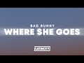 Bad Bunny - WHERE SHE GOES (Letra / Lyrics)