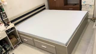 [5.890k] Giường Nhựa Ngang 2m Dài 2m Cao 40cm Màu Sồi GN050 [ Nệm Khách Mua]