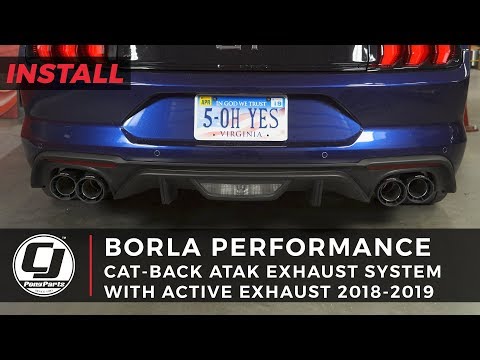 2018-2023 Mustang Install: Borla Stainless Steel Active ATAK Cat-Back Exhaust System