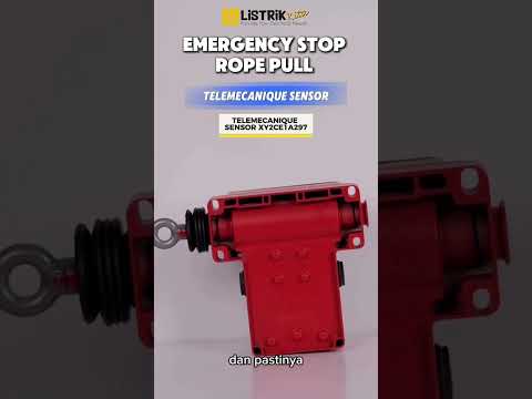 EMERGENCY STOP ROPE PULL SWITCH XY2CE RH SIDE 2NC+2NO PILOT LIGHT 230V BOOTED PUSHBUTTON