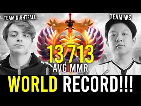 NEW DOTA WORLD RECORD with the MOST HIGHEST AVG MMR GAME EVER! (13,713)