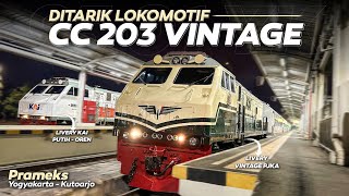 Download lagu RIDING A TRAIN PULLED BY A RARE & UNIQUE LOCOMOTIVE‼️ THE ONLY CC 203 PJKA VINTAGE LIVERY | Prame... mp3