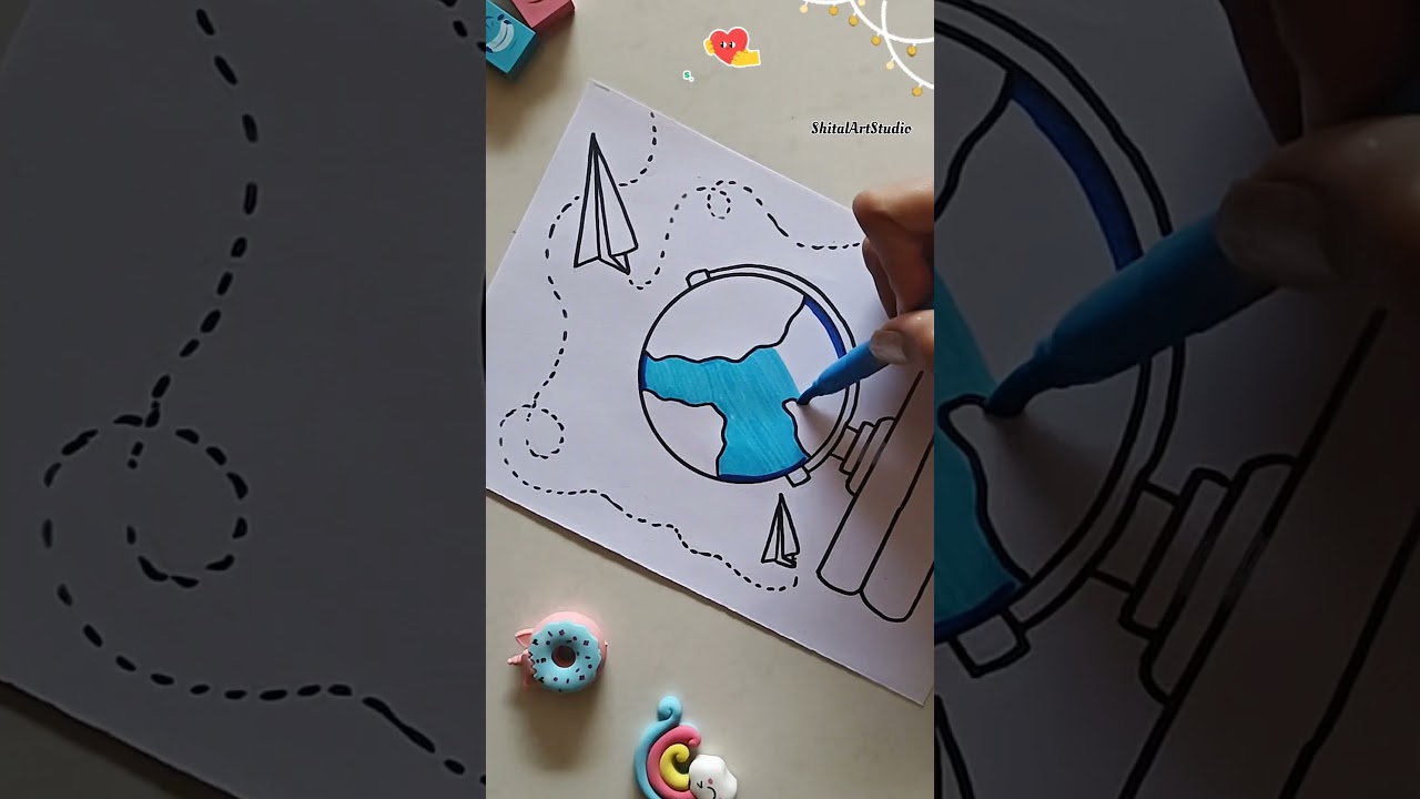 😍Don't miss🌍 Geography Assignment Front Page Design 📝✨ #youtubeshorts #viral #shorts