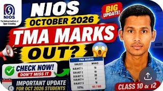 Download lagu NIOS October 2026 TMA Marks Released? How to Check TMA Marks Online mp3