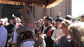 Հավատավոր ժողովուրդն այսօր Վեհափառի շուրթերից կրկին լսել է կենարար Ավետիսը