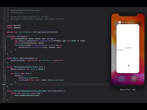How to save @Published into UserDefaults in SwiftUI or UIKit