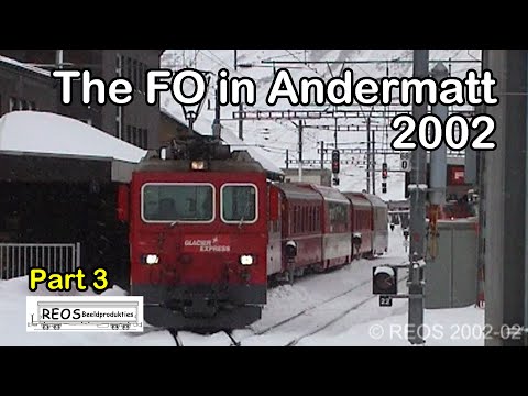 2002-02 [SDw] Furka Oberalp in Andermatt in REAL winter 3 of 5 - Shunting the Glacier Express WR