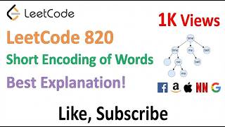 YouTube video 'LeetCode   820  Short Encoding of Words - Java Solution With Sorting & ArrayList'