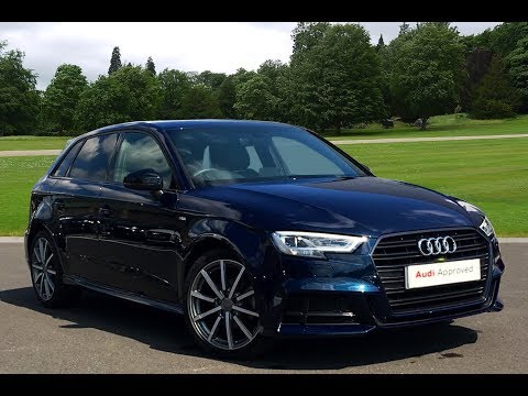 KW67KZA AUDI A3 TDI S LINE BLACK EDITION BLUE 2018, Bradford Audi