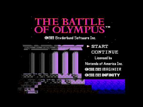 The Battle of Olympus Title Screen (NES)