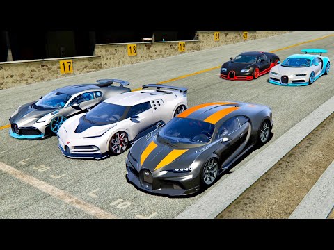 Bugatti Chiron Super Sport 300+ vs Bugatti Supercars - Monza