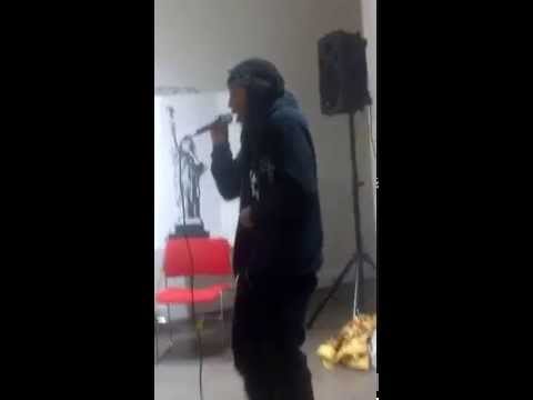 Raspect Fyahbingi performs at Poetry Meets Art