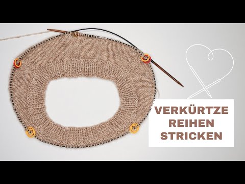 Knitting shortened rows – perfect round neckline for raglan from the top with double stitches