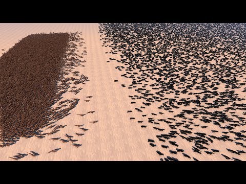 8000 VELOCIRAPTORS vs 40000 WOLVES - Ultimate Epic Battle Simulator