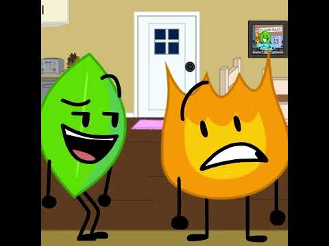 Leafy Kissing Firey - A @cademalane clip #shorts #bfb #memes  #kiss