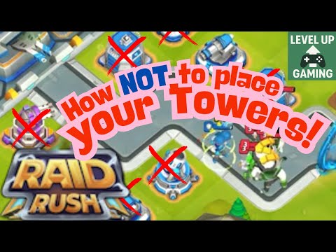 Raid Rush: How NOT to place your towers. A commentary video. edited