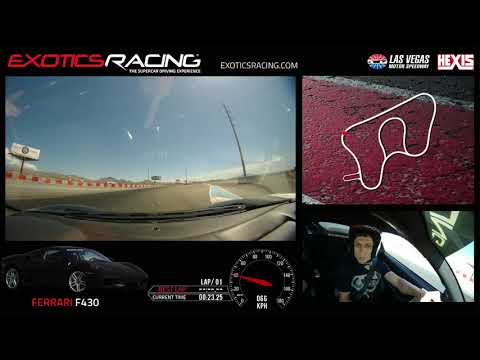 Racing Ferrari F430 F1 in the Las Vegas Exotics Racing track