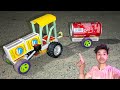 How To Make Matchbox Water Tank Tractor Trolley DIY Tractor Science Project