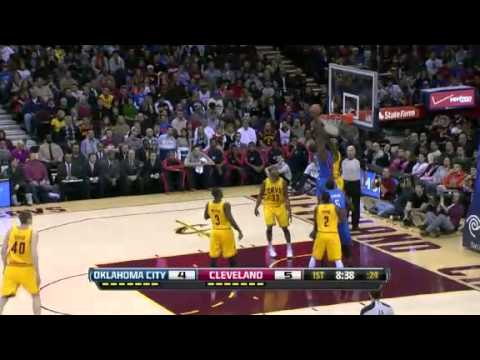 Ibaka on the Boards | Thunder vs Cavaliers  | NBA 2012-13 Season 02/02/2013