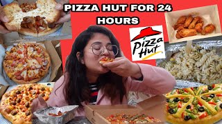 I Only Ate PIZZA HUT For *24 hours* Challenge | PIZZA HUT FOR 24 HOURS | Food Challenge