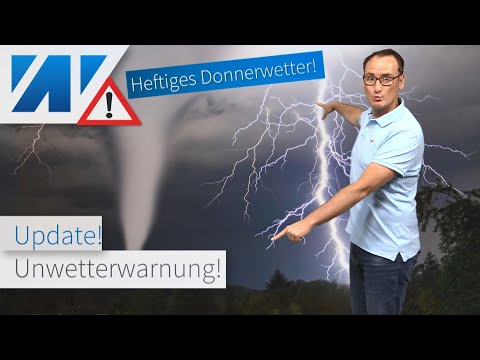 Achtung: Jetzt legen die heftigen Gewitter los! Unwetter bis in die späte Nacht hinein! Kurz-Update.