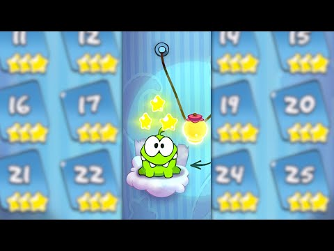 Cut the Rope GOLD - Om Nom Pillow Box All 3 Stars Level 1-25 Gameplay - YouTube