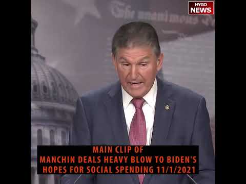 Manchin deals heavy blow to Biden's hopes for social spending, press conference 11/1/2021