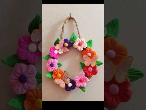 Wallmate made by clay 🦋🤎 ll Beautiful clay craft💖✨ ll #shorts #youtubeshorts  #art # #viralvideo