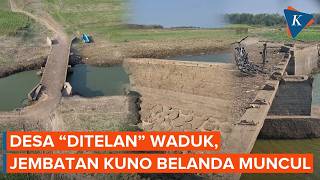 Terendam Puluhan Tahun, Jembatan Kuno Peninggalan Belanda Muncul di Waduk Gajah 
