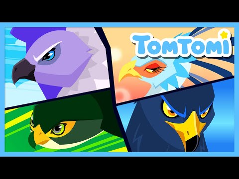 Sky Rangers🦅🦉 | Let's protect the sky! | Bird Heroes | Animal Comics | Animal Songs | TOMTOMI